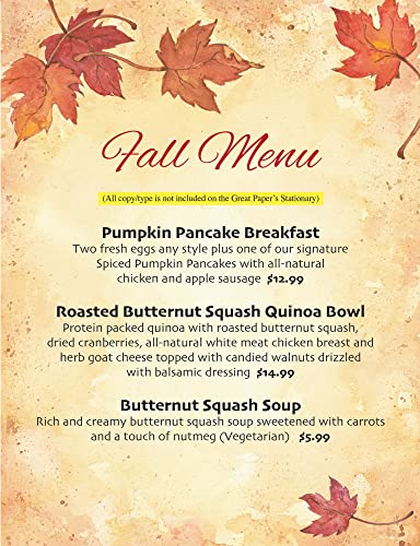 Great Papers! Fall Leaves Letterhead, 25 count, 11""x8.5"" (2015055) - Image 3